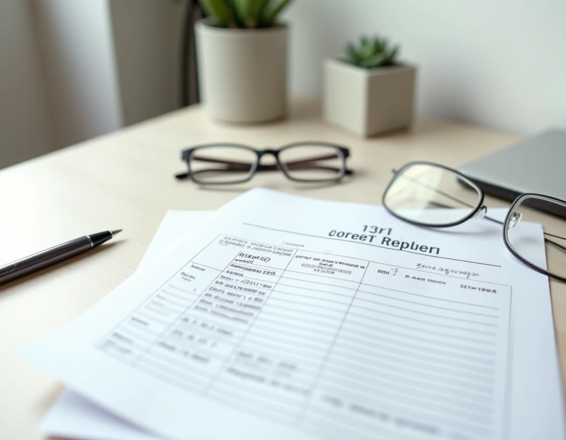 Gros plan d'un RIB français posé sur un bureau, avec code banque et coordonnées bancaires visibles